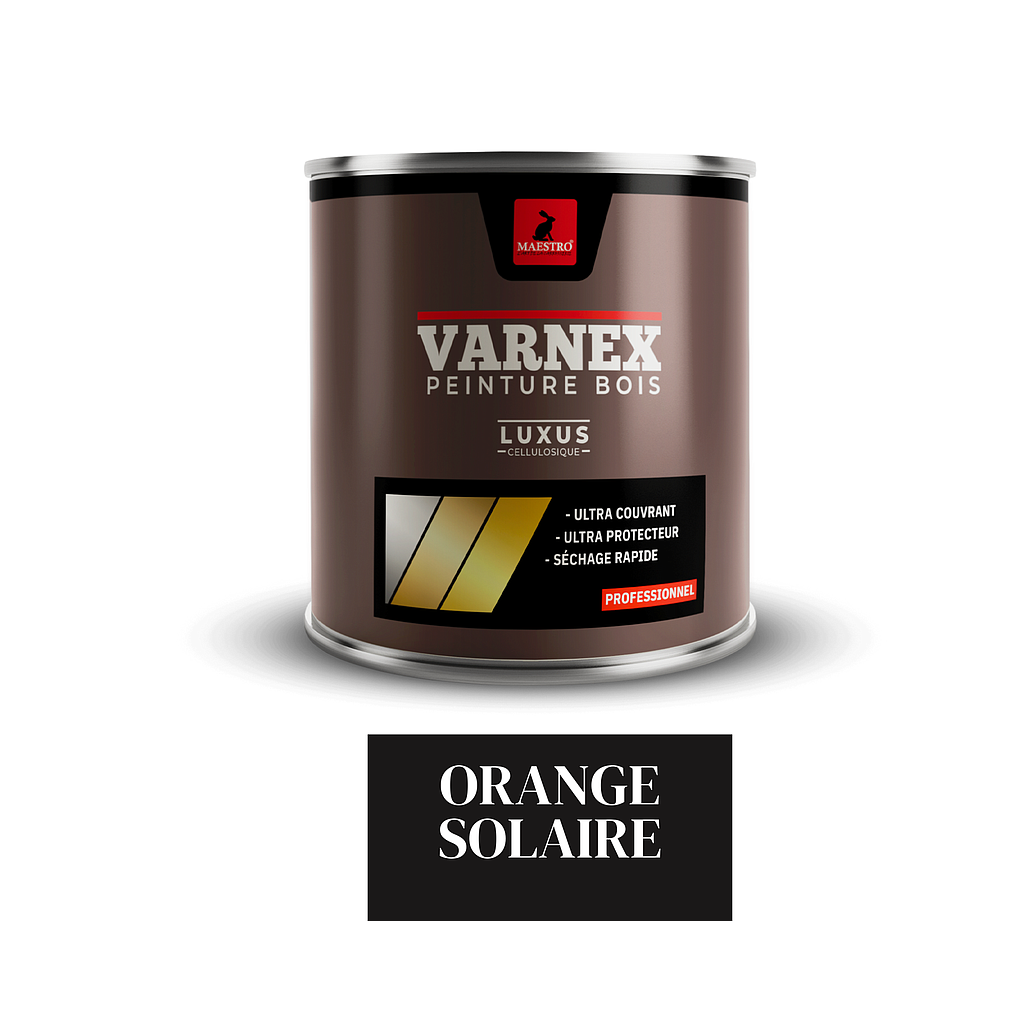 PEINTURE CELLULOSIQUE BOIS VARNEX LUXUS 1L ORANGE SOLAIRE