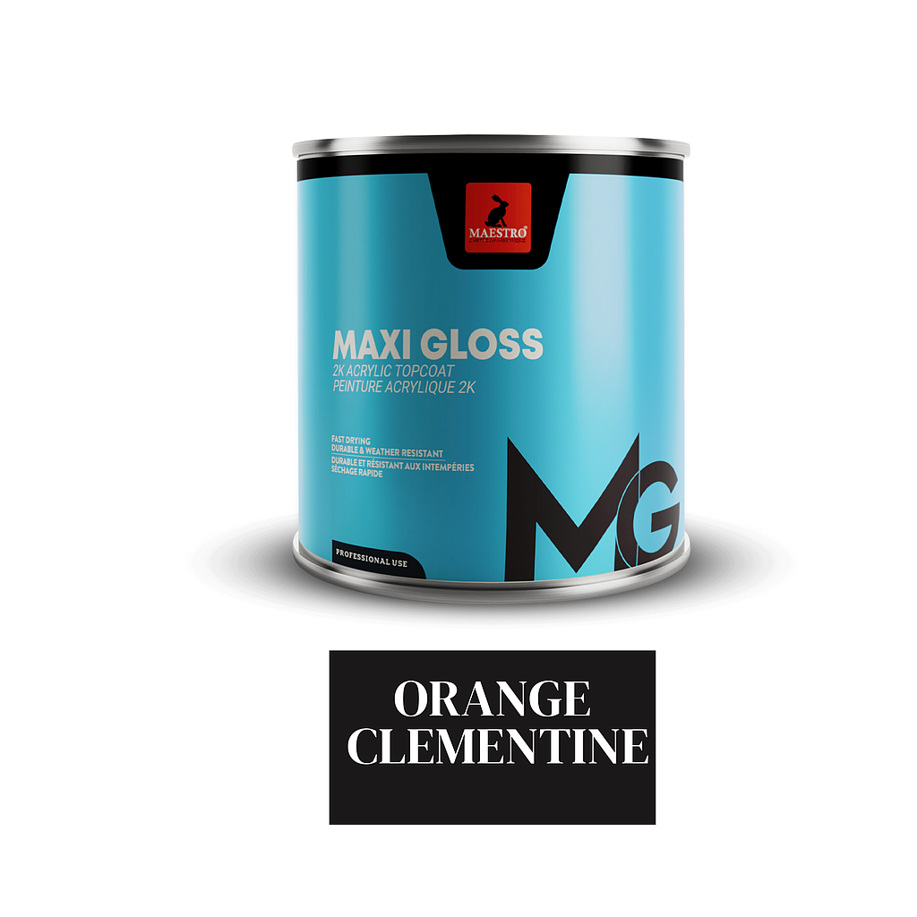 PEINTURE ACRYLIQUE 2K MAXIGLOSS 1LT ORANGE CLEMENTINE 