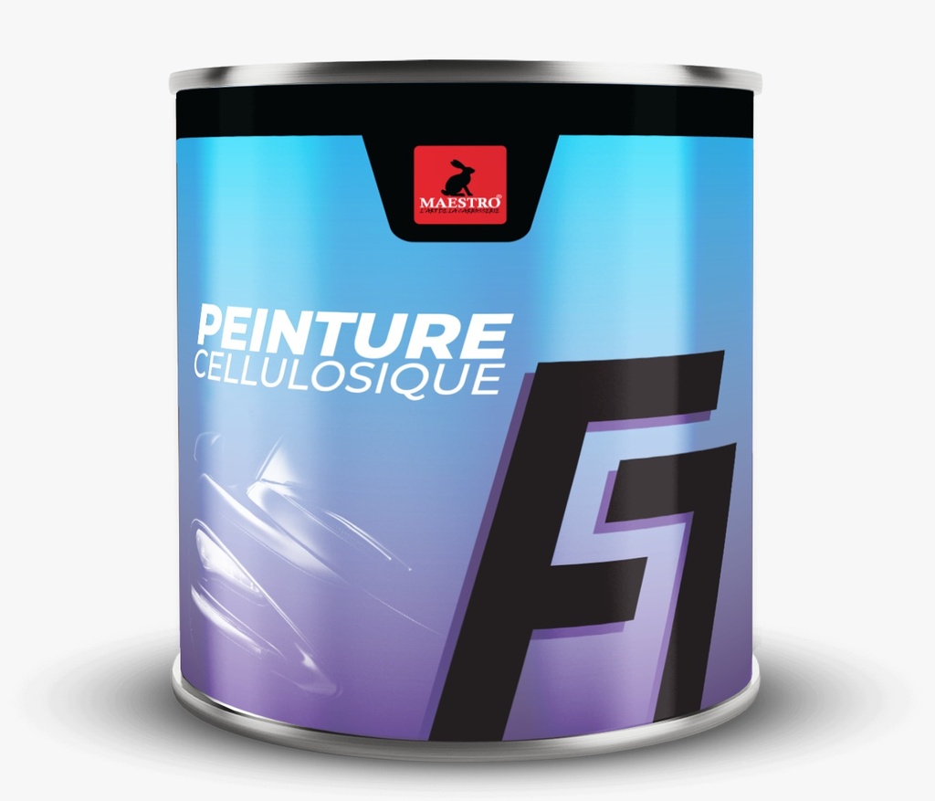 PEINTURE CELLULOSIQUE F7 EXPRESS 0,25Kg NOIR MAT