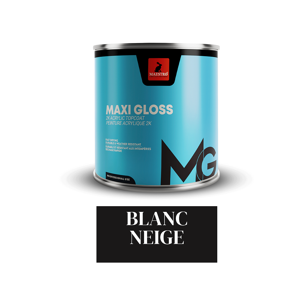 PEINTURE ACRYLIQUE 2K MAXIGLOSS 1LT BLANC NEIGE