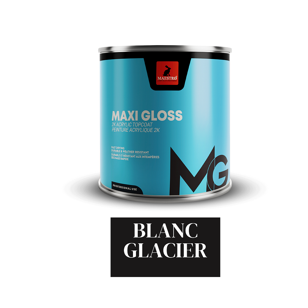 PEINTURE ACRYLIQUE 2K MAXIGLOSS 1LT BLANC GLACIER