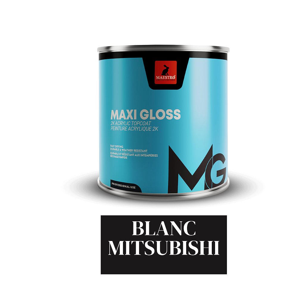 PEINTURE ACRYLIQUE 2K MAXIGLOSS 1LT BLANC MITSUBISHI