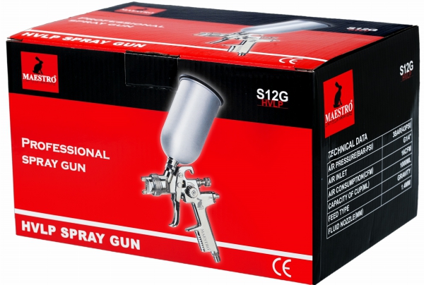 PISTOLET DE PEINTURE S12G 1.4 PLASTIC 600ML 