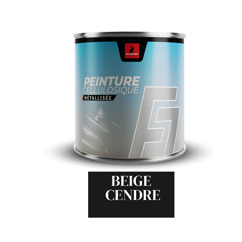 PEINTURE CELLULOSIQUE F7 METALISE 1LT BEIGE CENDRE 