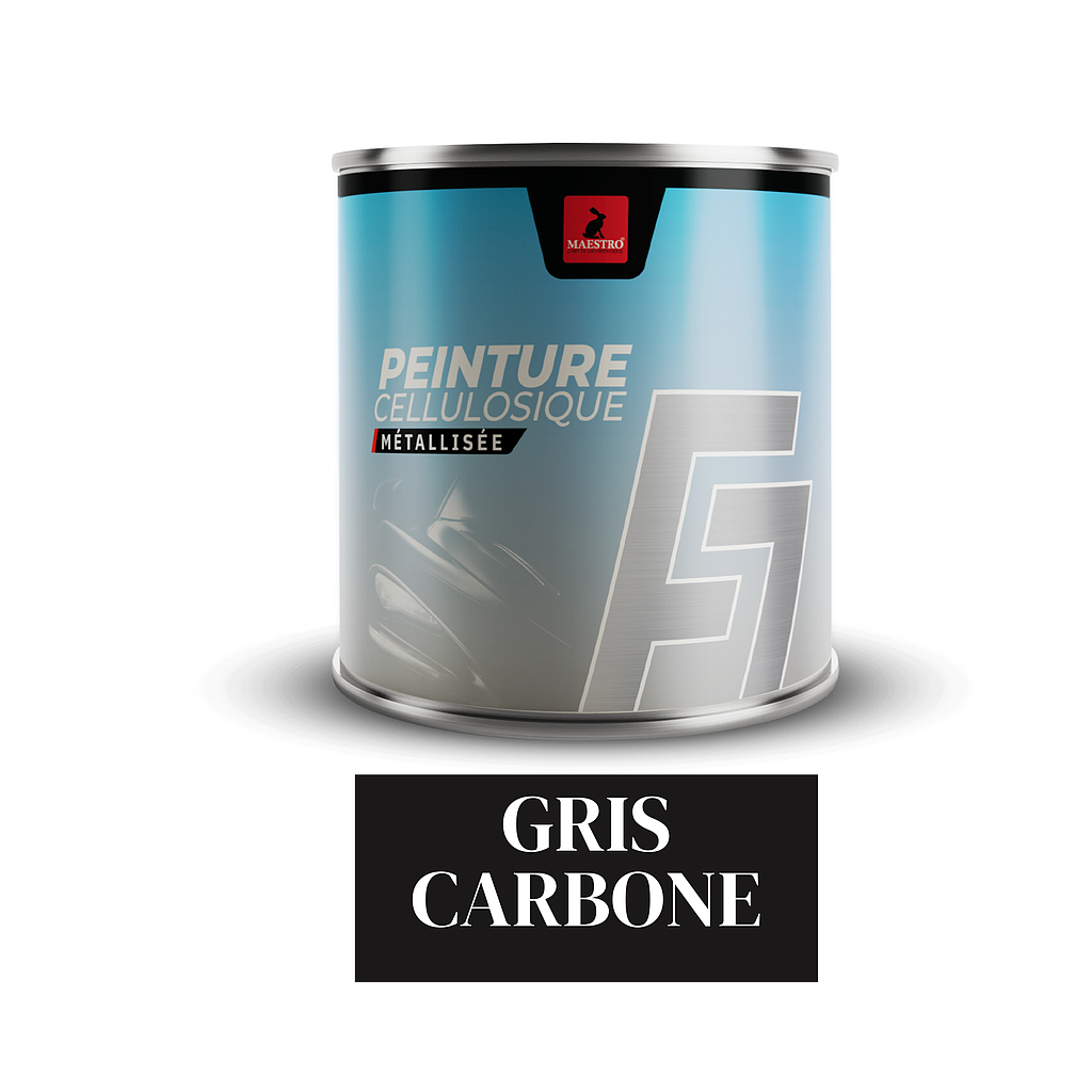 PEINTURE CELLULOSIQUE F7 METALISE 1LT GRIS CARBONE