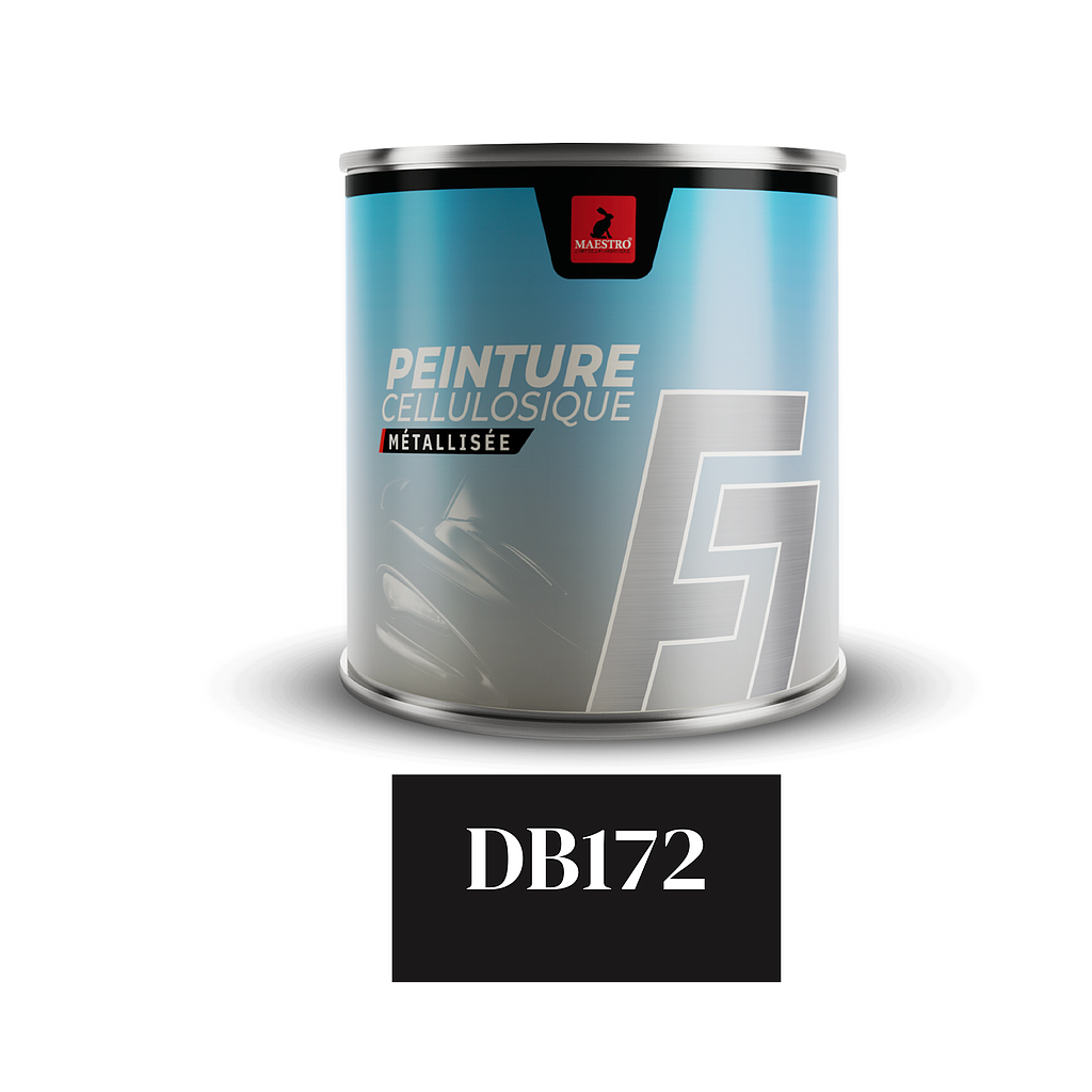 PEINTURE CELLULOSIQUE F7 METALISE 1LT GRIS DB172