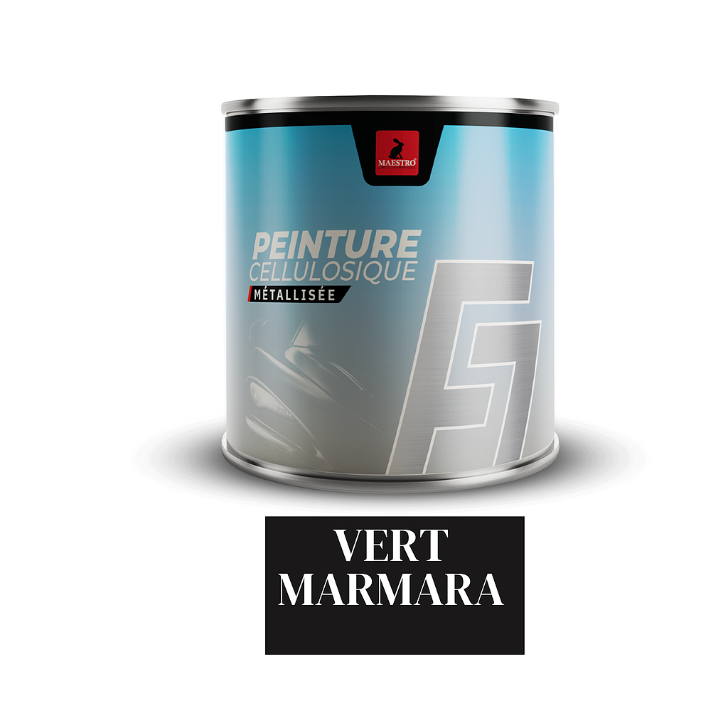 PEINTURE CELLULOSIQUE F7 METALISE 1LT VERT MARMARA