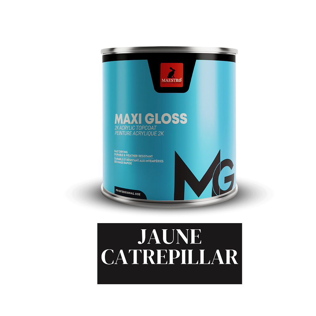 PEINTURE ACRYLIQUE 2K MAXIGLOSS 1LT JAUNE CATREPILLAR