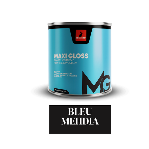 [MG10BUM] PEINTURE ACRYLIQUE 2K MAXIGLOSS 1LT BLEU MEHDIA