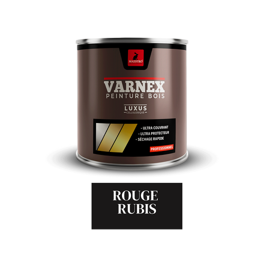 [VN10ROR] PEINTURE CELLULOSIQUE BOIS VARNEX LUXUS 1L ROUGE RUBIS