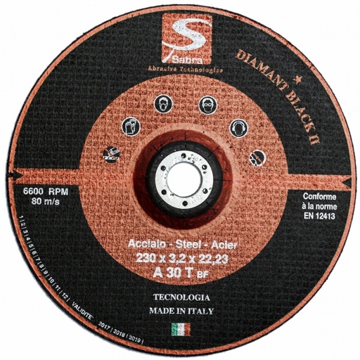 [SAME32] DISQUE A TRONCONNER SABRA METAL 230X3.2