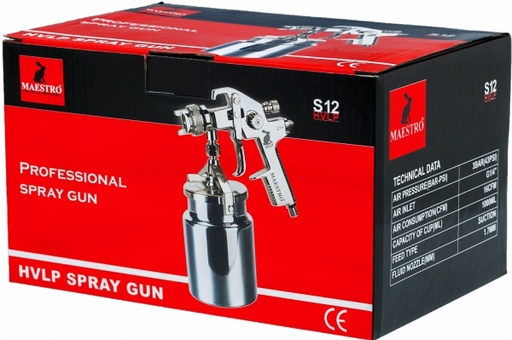 [S12AL10] PISTOLET DE PEINTURE S12 1.7 ALU 1000ML