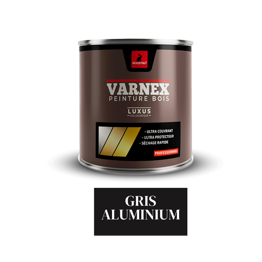 [VN10GRA] PEINTURE CELLULOSIQUE BOIS VARNEX LUXUS 1L GRIS ALUMINIUM 