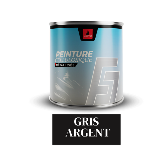 [F710GRA] PEINTURE CELLULOSIQUE F7 METALISE 1LT GRIS ARGENT